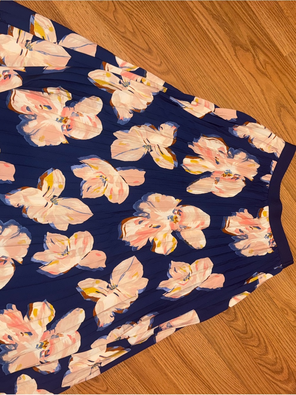 Target Navy Maxi Skirt with Pink Floral Print